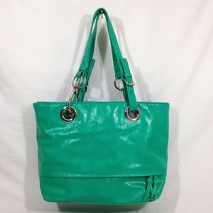 Braciano Large Green Leather Hand Bag Purse
